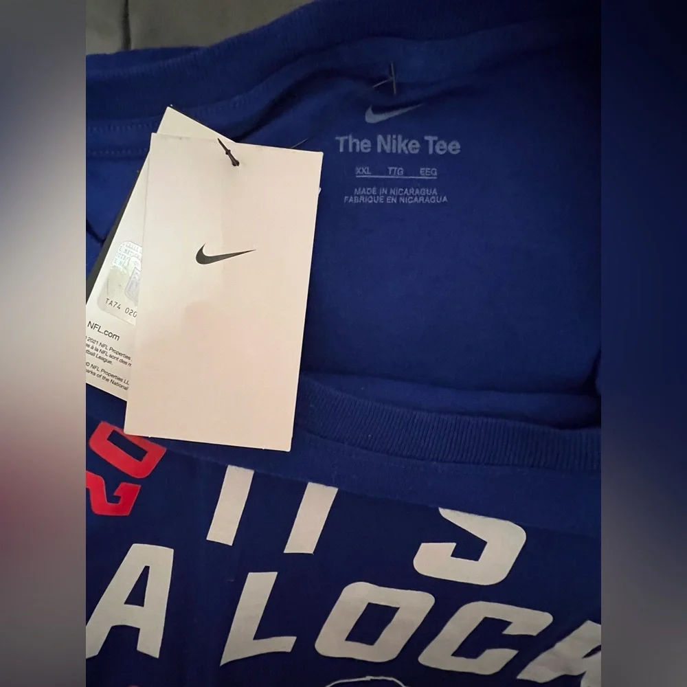 NWT Nike Buffalo Bills AFC East Champions Big Men's XXL‎ 2XL Blue T-Shirt
